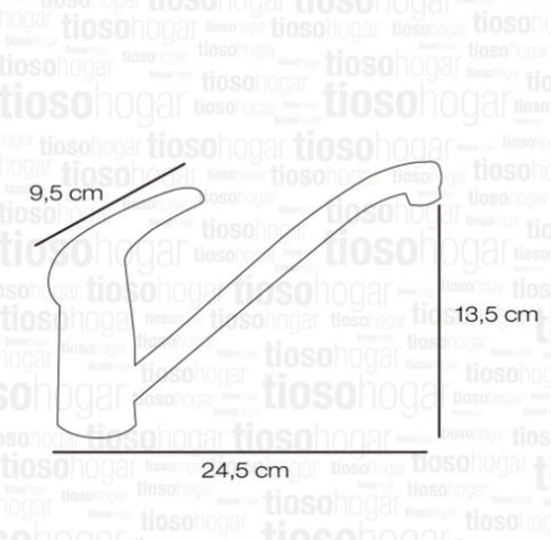 Imagen 3 de 10 de Monocomando Canilla Cocina Ceramico Hydros Link
