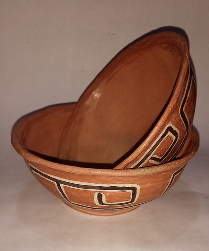 Bowl De Arcilla Artesanal Pintado A Mano Del Norte Argentino