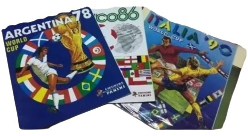 Albúm Mundial Futbol Figuritas Panini La Nacion 78, 86 Y 90 