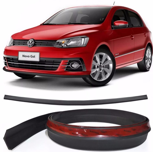 Saia Spoiler De Borracha Esportivo Tuning Samurai Preto