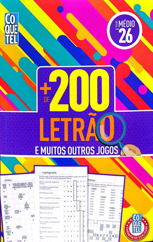 Revista Palavras Cruzadas Letrão Médio + De 200 Jogos & Exer