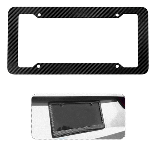 Porta Placa Fibra De Carbono 3d Deportivo Auto Camioneta