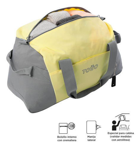 Totto Maleta Deportiva - Bolsa De Viaje | Active Pro S Amarillo Lisa