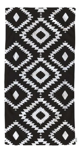 Ofloral Toalla Mano Algodon Color Negro Blanco Azulejo Rombo