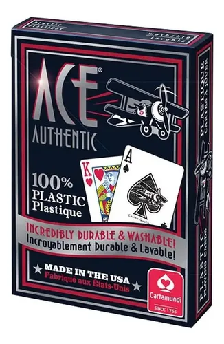 Cartamundi 1060 Ace - Baralho Plástico, Cores Variadas