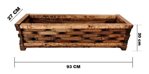 Imagen 8 de 8 de Maceta De Madera Jardinera Piña