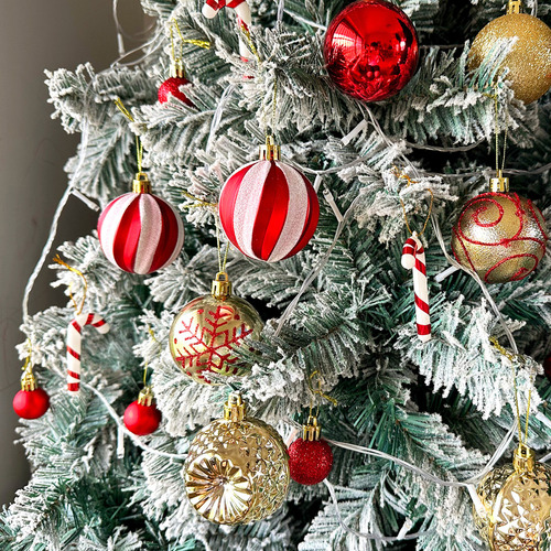 Kit De Esferas Y Adornos Navideños, 40 Piezas, Azul