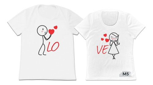 Camiseta Camisa Set 2 Para Pajeras Enamorados Novios Esposos