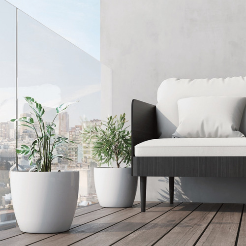 Imagen 3 de 7 de Maceta De Plástico Premium N 27 Nórdica Decorativa Amalfi