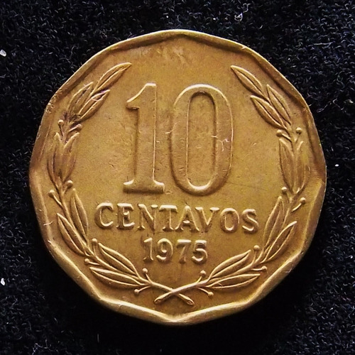 Chile 10 Centavos 1975 Excelente Km 205