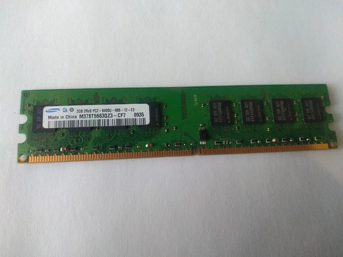 Memoria Ram Color Verde  2gb 1 Samsung M378t5663eh3-cf7