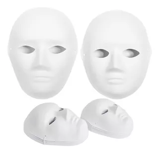 10 Mascaras Blanca Halloween Antifaz Fiesta Carnaval Disfraz