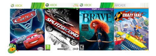 Split Second - Cars 2 - Brave - Crazy Taxi Xbox 360 Original