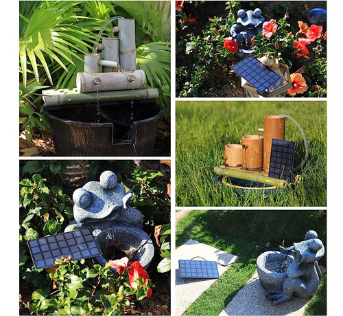 Bomba De Fuente Solar Con Panel - Amztime 2.5w Diy Kit De Bo