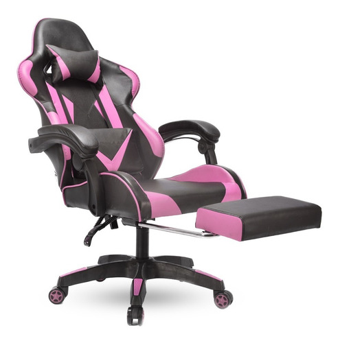 Cadeira Gamer Streamer Youtuber Pc Computador Twitch Ps5 Xbox Cor Rosa