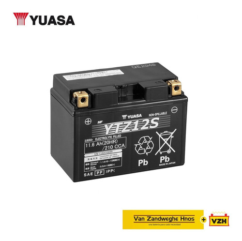 Bateria Yuasa Moto Ytz12s Honda Vfr800 02/12