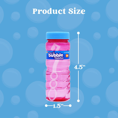 Paquete 12 Botellas Burbujas 4 Oz, Recuerdos Fiesta Niños Color
