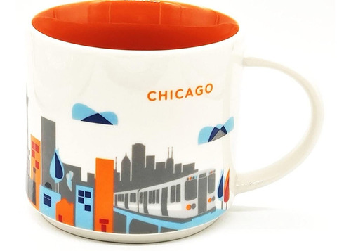 Starbucks You Are Here (yah) Chicago Taza Apilable