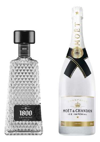 1 1800 Cristalino 700 Ml Y 1 Moet&chandon Ice Imperial 750ml