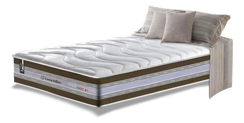 Colchão solteiro de molas ensacadas D33 Cama inBox Select Firme 88x188x32 café