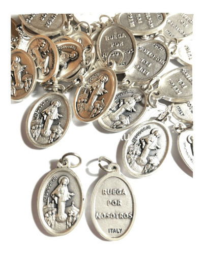 10 Medallas Dije Virgen Medjugorje Ovalada Plateada (italy)