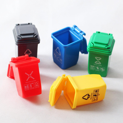 Mini Lata De Lixo Em Miniatura 5 Peças Para Enfeite De Mesa