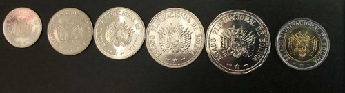 Imagen 2 de 2 de Coleccion De 6 Monedas De Bolivia