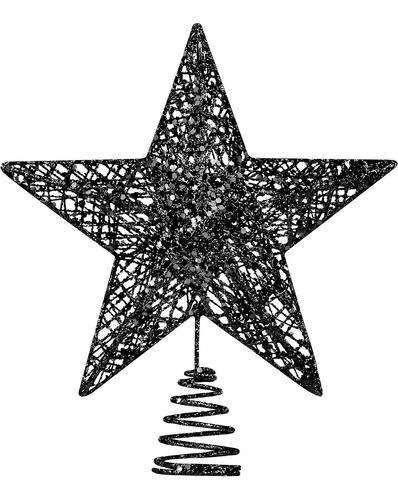 Adorno De Navidad Para Árboles Uratot, Estrella, Negra