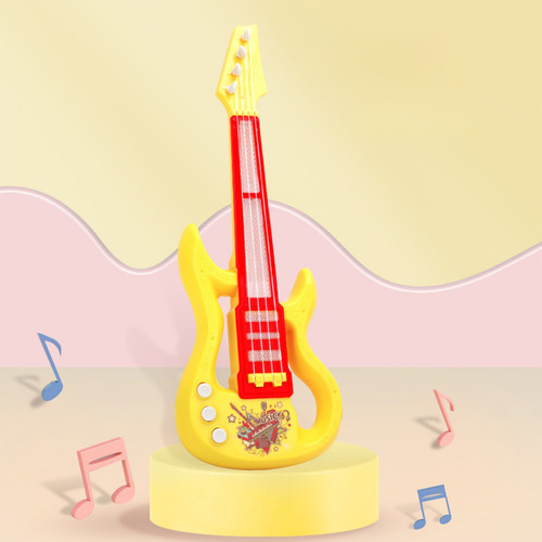 Guitarra De Juguete De 4 Cuerdas F Kids Music Light Simulati