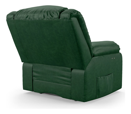 Poltrona Do Papai Reclinável Melim Power Touch Usb Pu Fh1 Cor Verde