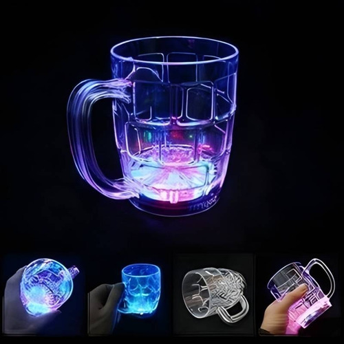 Vaso Con Luz Led / Vaso Luminoso / Fiesta Fluor