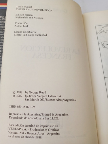La Revolución Francesa George Rude Javier Vergara (Usado)