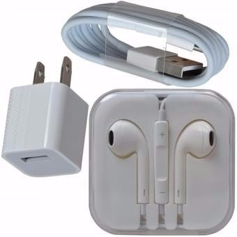 Pack Cargador + Audifonos + Cable Usb  iPhone 5, 5c, 6 Tipo