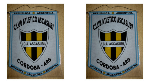 Banderin Grande 40cm Club Atletico Ascasubi Cordoba