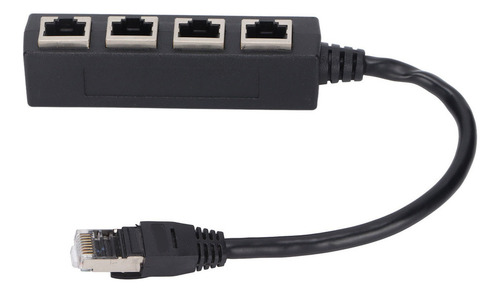Adaptador Splitter Rj45 Transmissão Suave De 1 A 4 Portas .