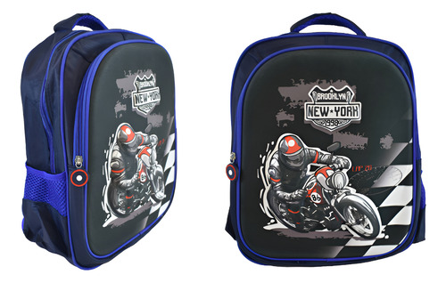 Mochila Escolar 3d Doble Bolsillo 36x29cm