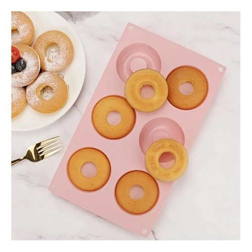 Molde De Silicona Donas Donuts Horno Roscas 29 X 17 Cm