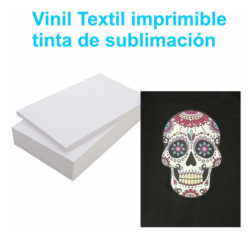 Vinil Textil Imprimible Inkjet Korea Moritzu 1 Hoja 20x25cm Color Blanco