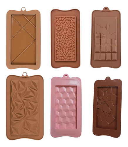 Pack 6 Moldes Silicona Chocolate