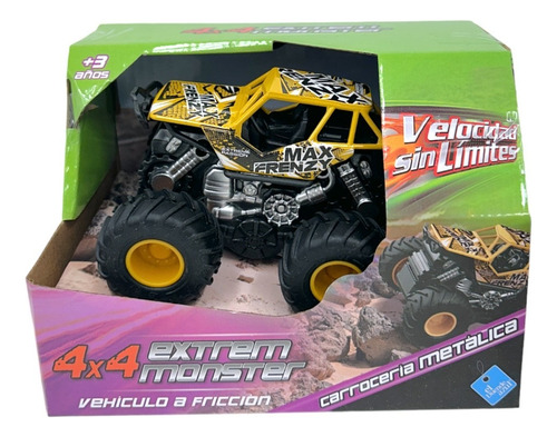 Vehículo Extrem Monster 4x4 Velocidad Sin Limites A Fricción