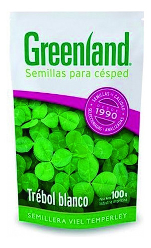 Semillas Para Cesped Greenland Trebol Blanco 100gr Cultivo