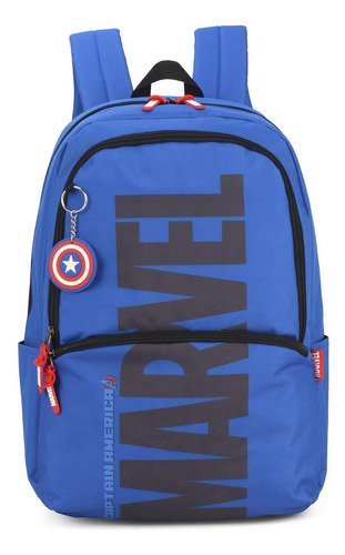 Mochila Costas Marvel Capitão América 18´ Azul Luxcel