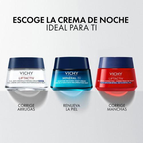 Vichy Minéral 89 Melatonina Crema Reparadora De Noche 50 Ml Todo Tipo De Piel Noche