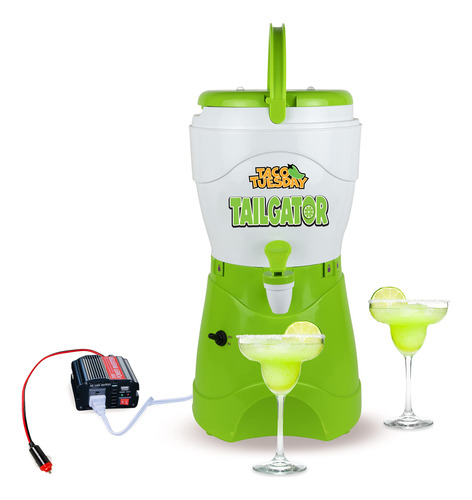 Licuadora Para Batidos Y Margaritas, 128 Oz, Blanco/verde Li