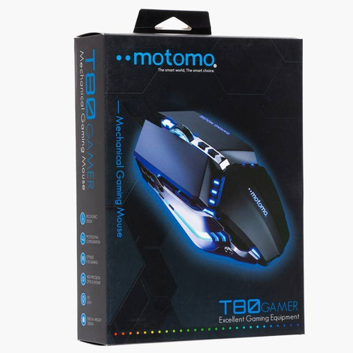 Mouse Gamer Mecánico T80 7 Leds 3200 Dpi 