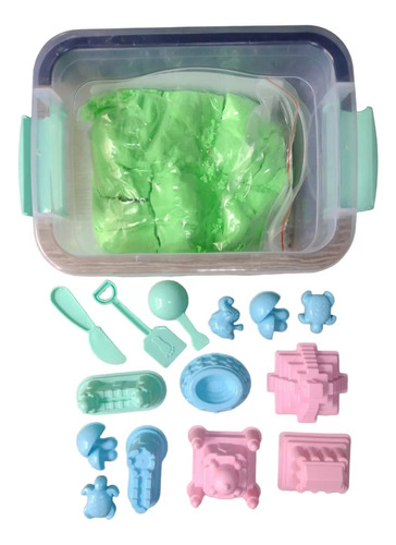 Kit Juguete Infantil Arena Moldeable Figuras Moldes  Playa  