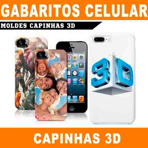 Capinhas Moldes Gabaritos 3d Celular Sublimação