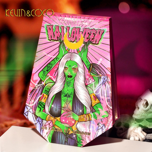 Paleta De Sombras 88 Colores Bruja Halloween Kevin & Coco