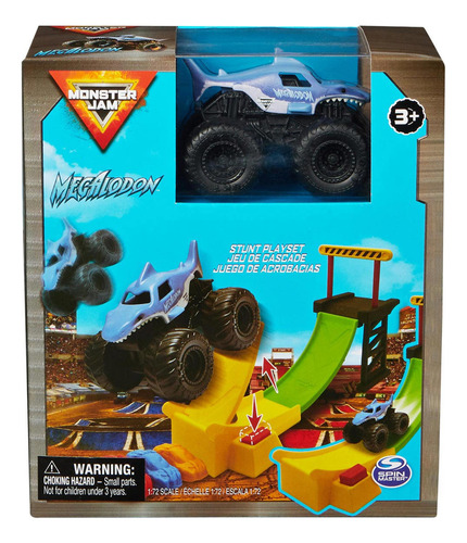 Carrinho Megalodon E Rampa Com Lançador - Monster Jam