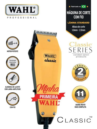 Kit 02 Wahl Máquina Corte Classic E Detailer Com Fio 127v